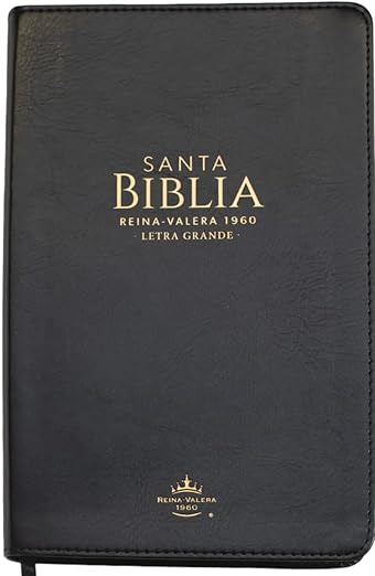 Biblia Reina Valera 1960 · 13,8x21,2 cm · Letra grande 12,5 pt · Edición clásica · Tapa imitación piel negra