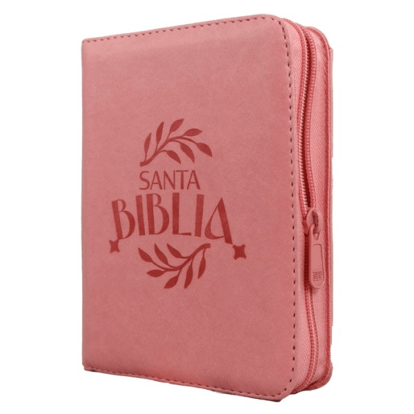 Biblia Reina Valera 1960 Concordancia Cierre Chica 12x17Cm Letra 6 Puntos Fucsia Canto Blanco Qr