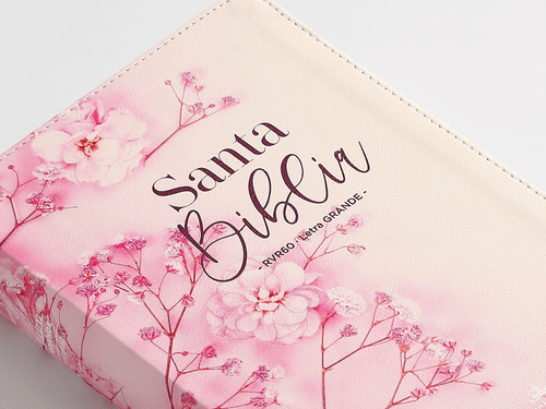 Biblia Reina Valera 1960 Letra Grande PJR Flex Flores Rosas