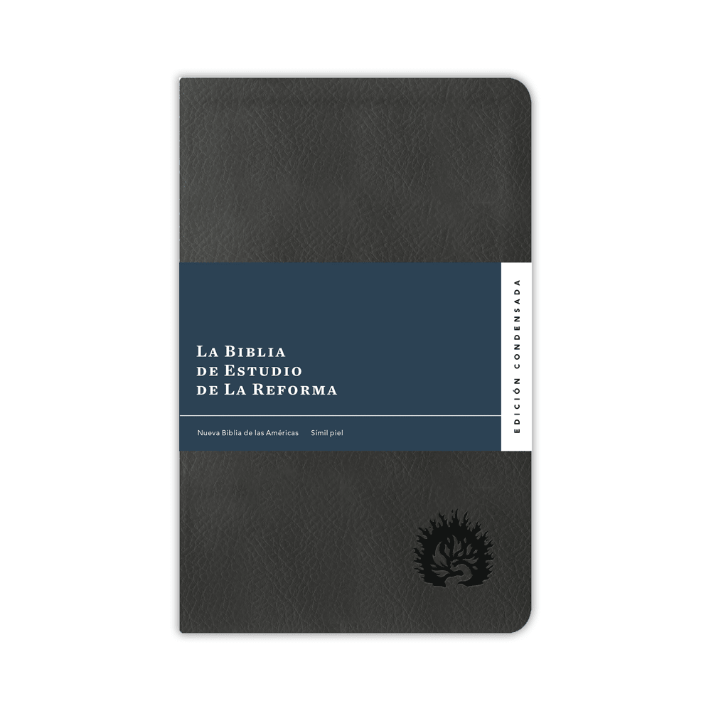 La Biblia De Estudio De La Reforma Nueva Biblia de las Americas Edicion Condensada Simil Piel Carbón