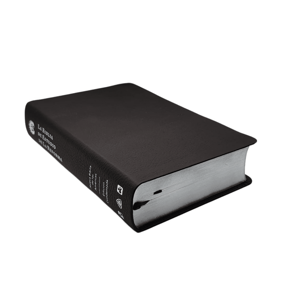La Biblia De Estudio De La Reforma Nueva Biblia de las Americas Edicion Condensada Piel Genuina Café