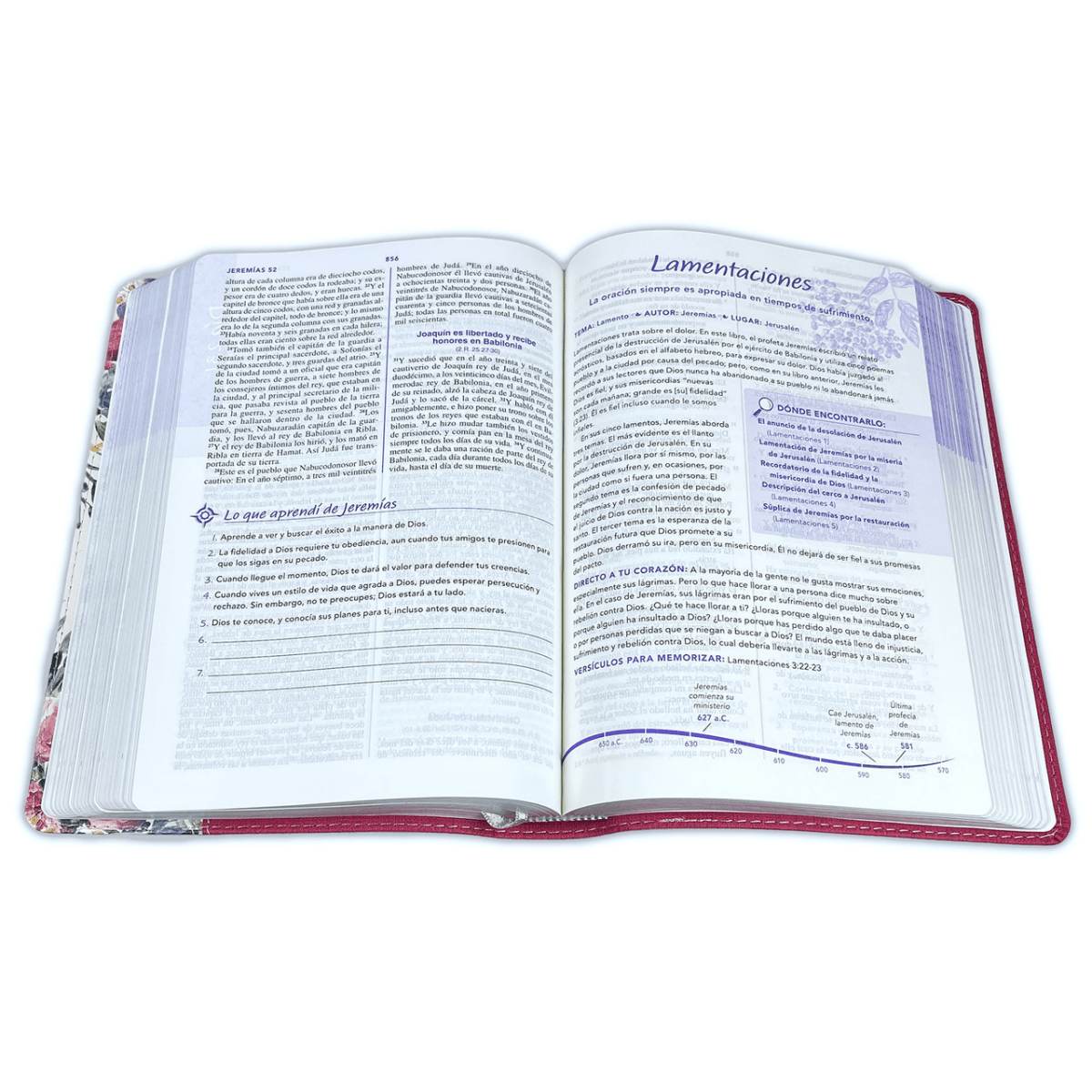 Biblia De Estudio Una Jóven Conforme Al Corazón De Dios Flor Tapa simil piel