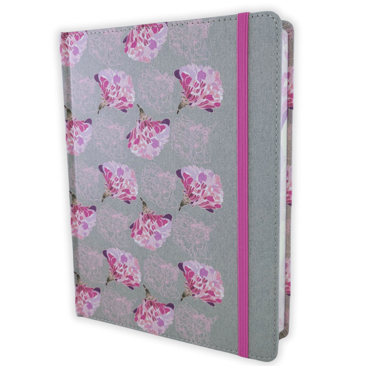 Biblia De Estudio De Apuntes Gris Floreada