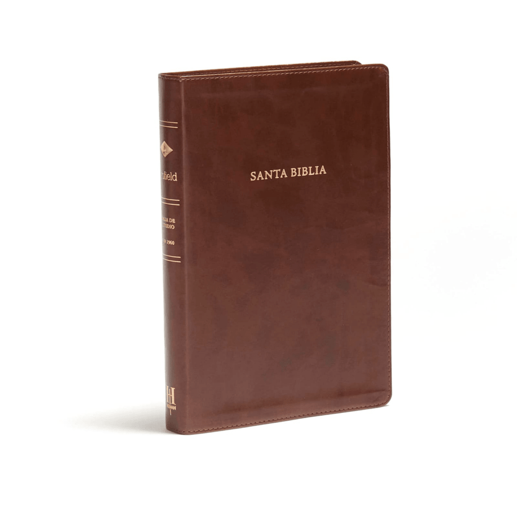 Biblia De Estudio Scofield Tapa Simil Piel Chocolate Reina Valera 1960