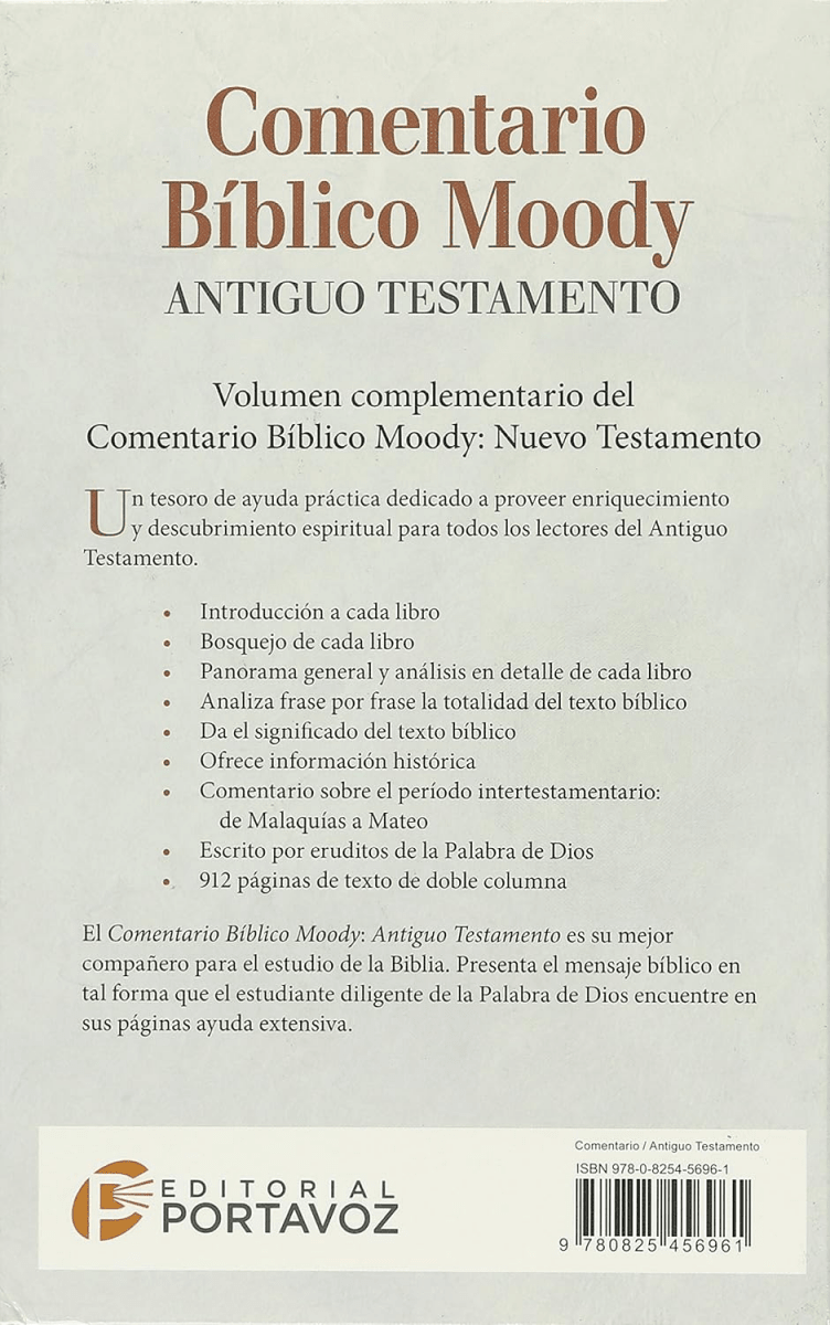 Comentario Bíblico Moody Antiguo Test. Portavoz - Estudio