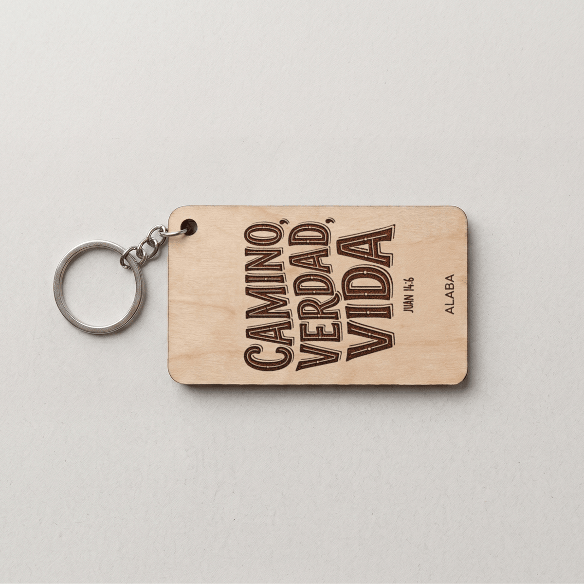 Llavero Rectangular - Camino, Verdad, Vida