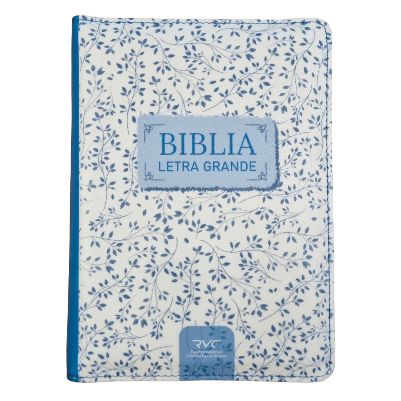 Biblia Reina Valera Contemporánea – Tapa Vinil Blanca, con Cierre, Concordancia, Palabras de Jesús en Rojo, Letra 13 Puntos