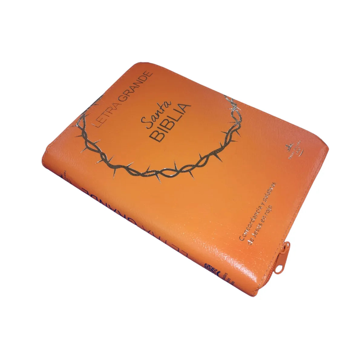 Biblia Reina Valera 1960 Letra 12p PJR cierre índice Covertex Naranja