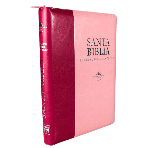Biblia Reina Valera 1960 Super Gigante 19 puntos PJR Rosa