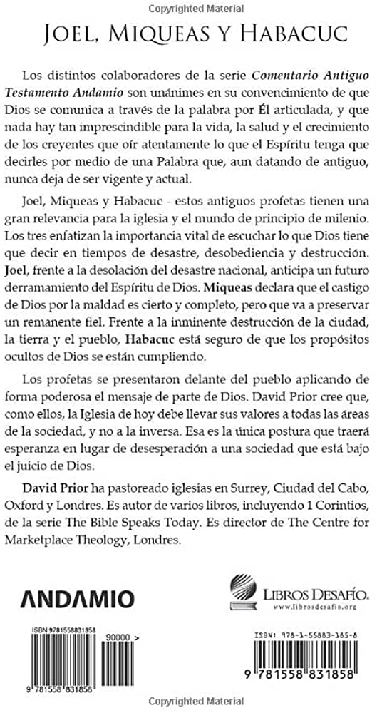 Joel - Miqueas Y Habacuc Comentario Antiguo Testamento  - Andamio