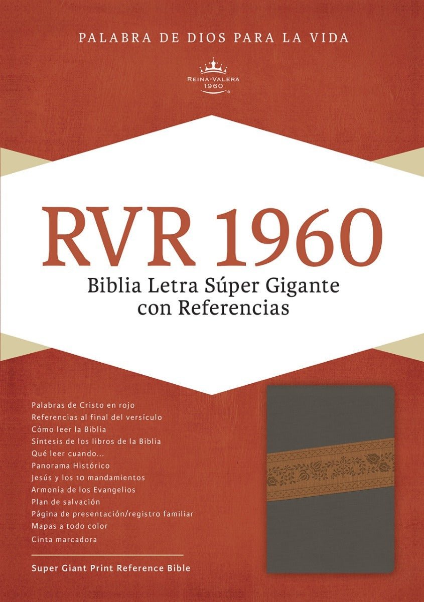 Biblia Letra Super Gigante Dos Tonos Gris Marrón Rvr 1960