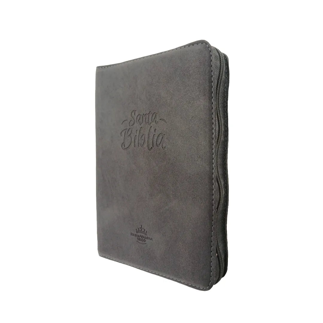 BIBLIA REINA VALERA 1960 055cLGZPJR L 11p 15x20 CONCORDACIA CIERRE IMITACION PIEL PJR GRIS
