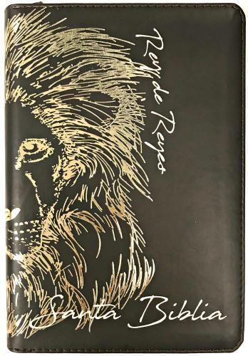 Biblia Reina Valera 1960 – Tapa Imitación Piel León Marrón, con Cierre, Concordancia, Palabras de Jesús en Rojo, con Índice, 14 x 22 cm, Letra 12 Puntos
