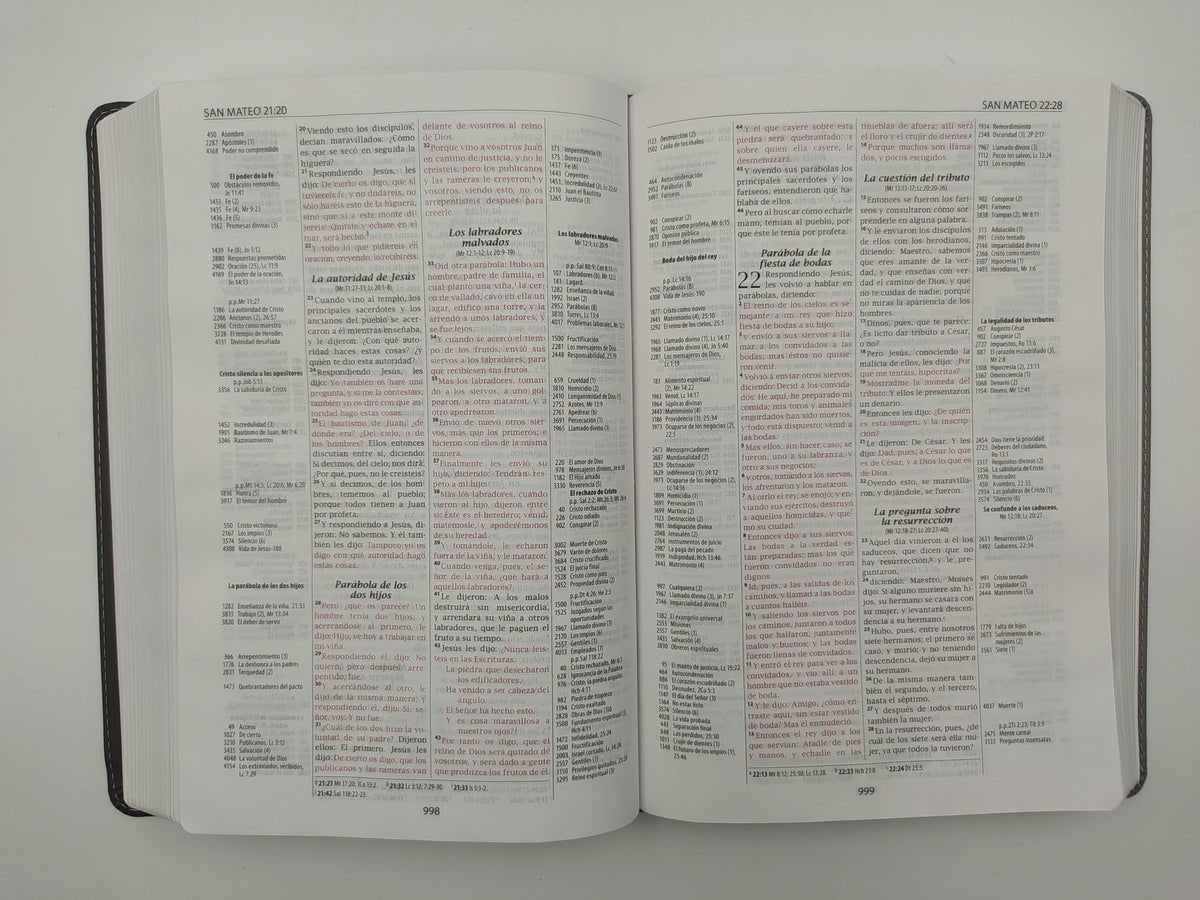 Biblia De Estudio Thompson Referencias Piel Negro Gris