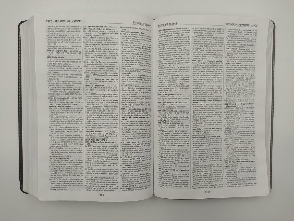Biblia De Estudio Thompson Referencias Piel Negro Gris