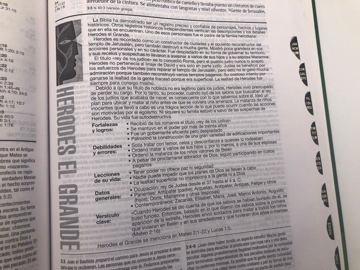 Biblia de Estudio del Diario Vivir Nueva Traducción Viviente Tapa dura – Con Índice, Letra 9pt, 18x25 cm