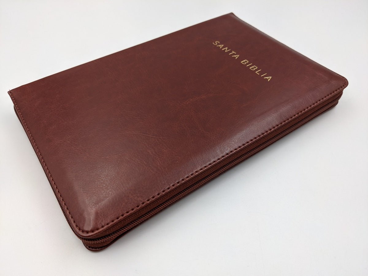 Biblia RVR 1960 Letra 10 Pts 14 X 21 Imit Piel Marron Cierre