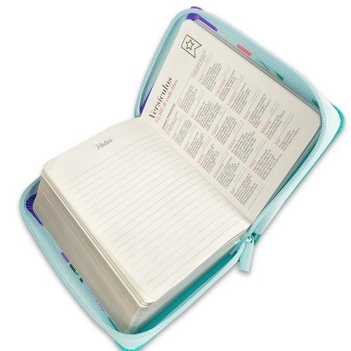 Biblia RVR60 025 cz PJR Primor Lila/azul/turquesa Mariposa