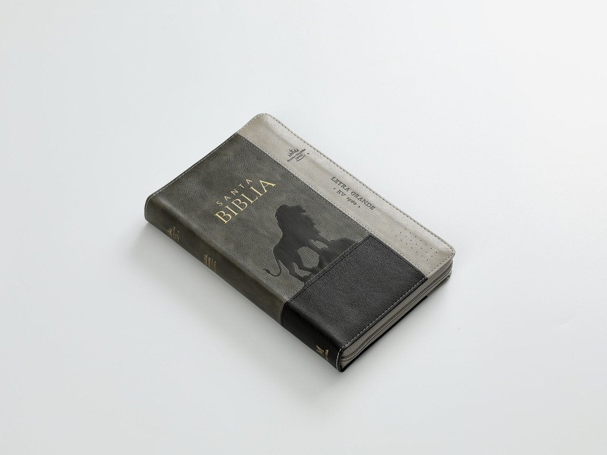 Biblia Rvr60 065Czti Lg Cierre Indice 12P 15 X 23 Inspiracion León Negro/Gris/Gris