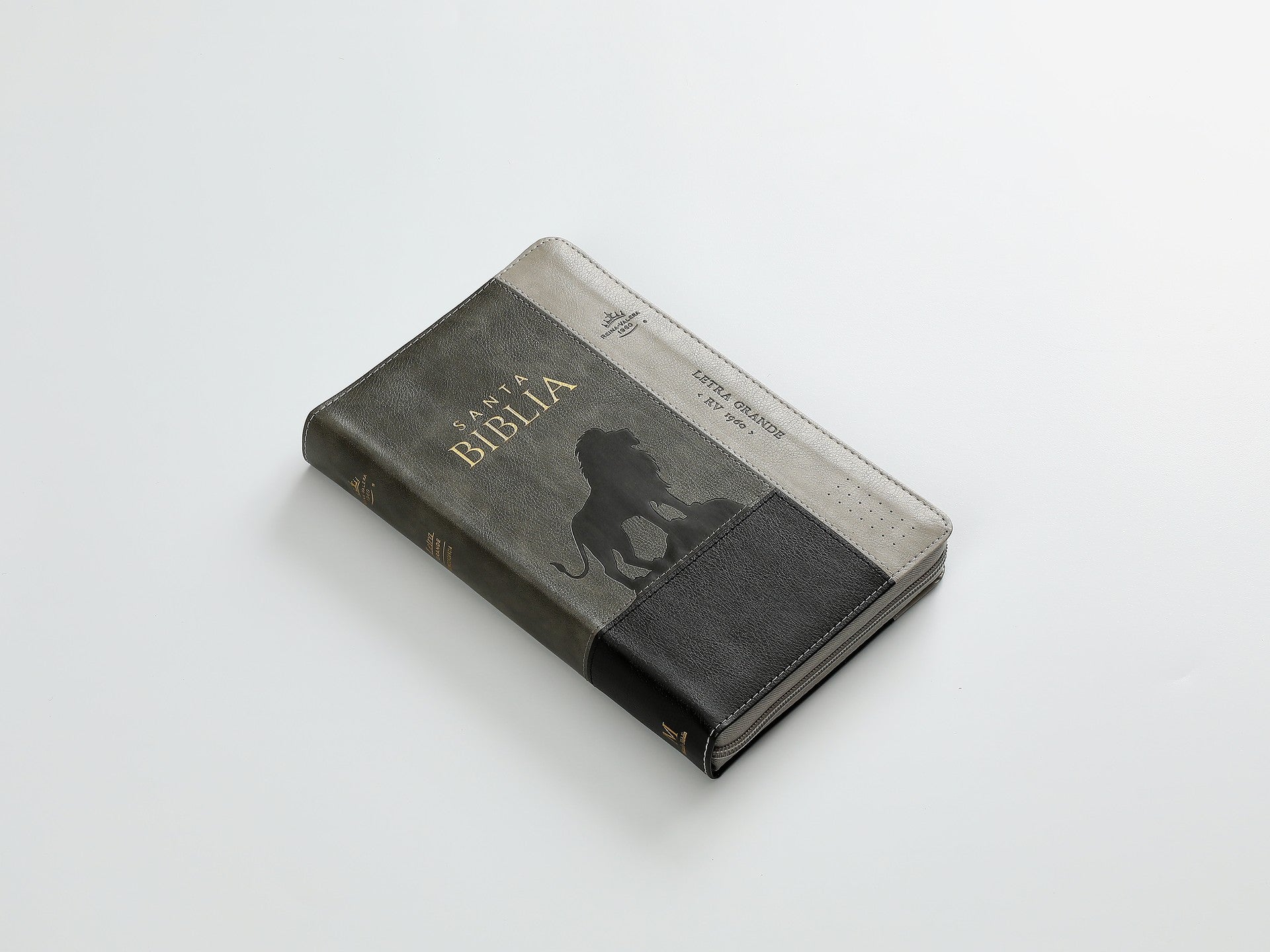 Biblia Rvr60 065Czti Lg Cierre Indice 12P 15 X 23 Inspiracion León Negro/Gris/Gris