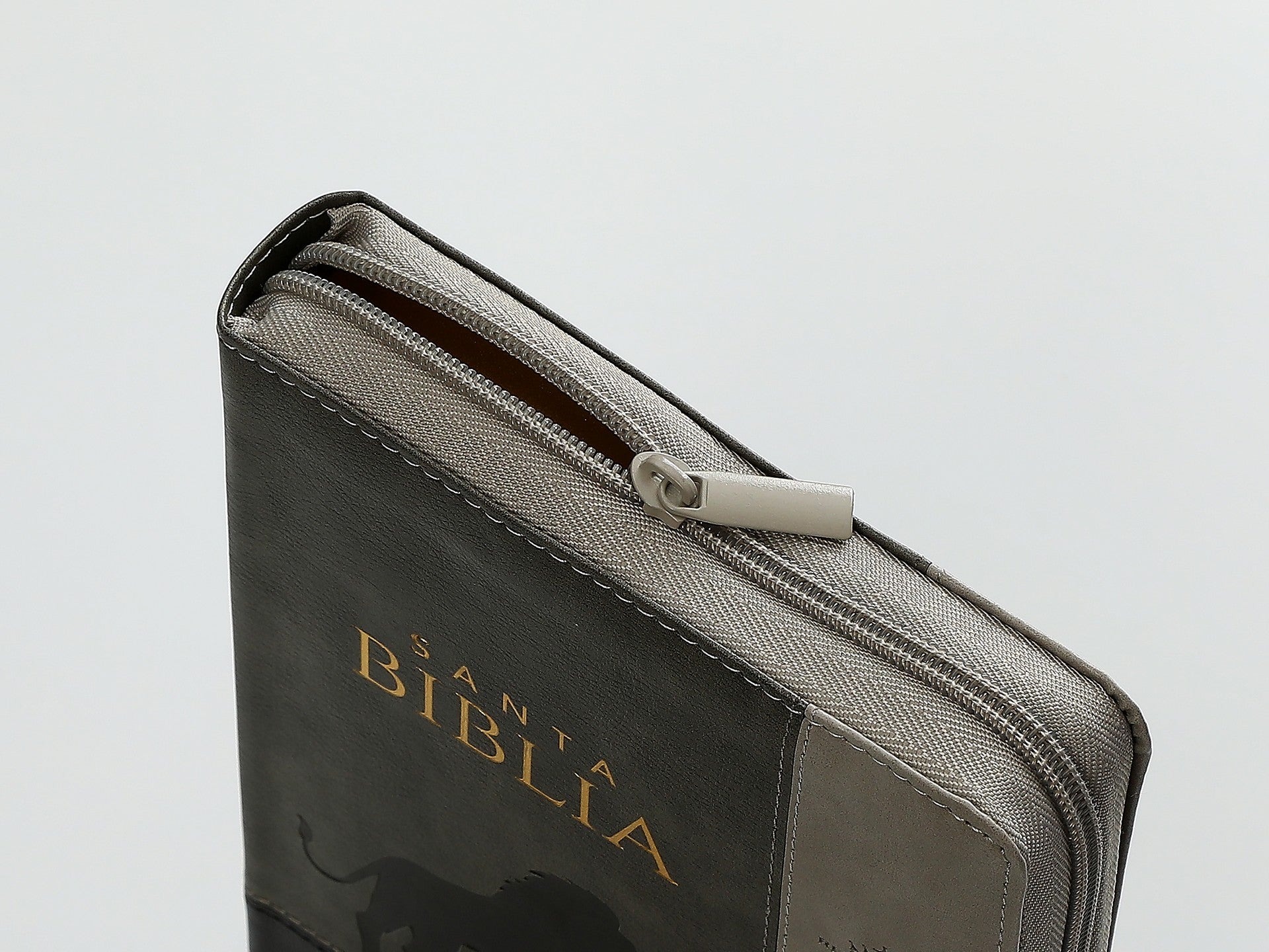 Biblia Rvr60 065Czti Lg Cierre Indice 12P 15 X 23 Inspiracion León Negro/Gris/Gris