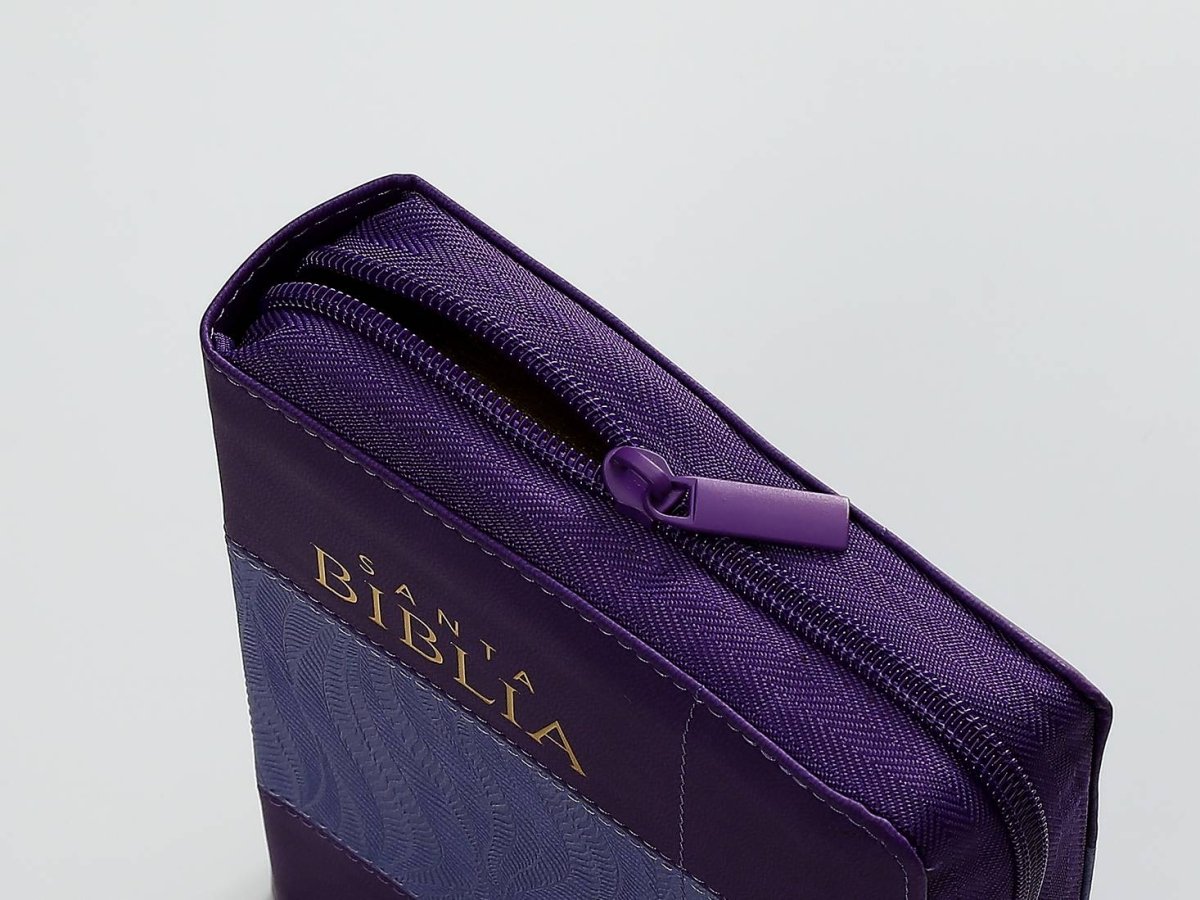 Biblia Reina Valera 1960 045Czti L 10P 11X16Cm Pjr I/Piel Bicolor Lila/Lila