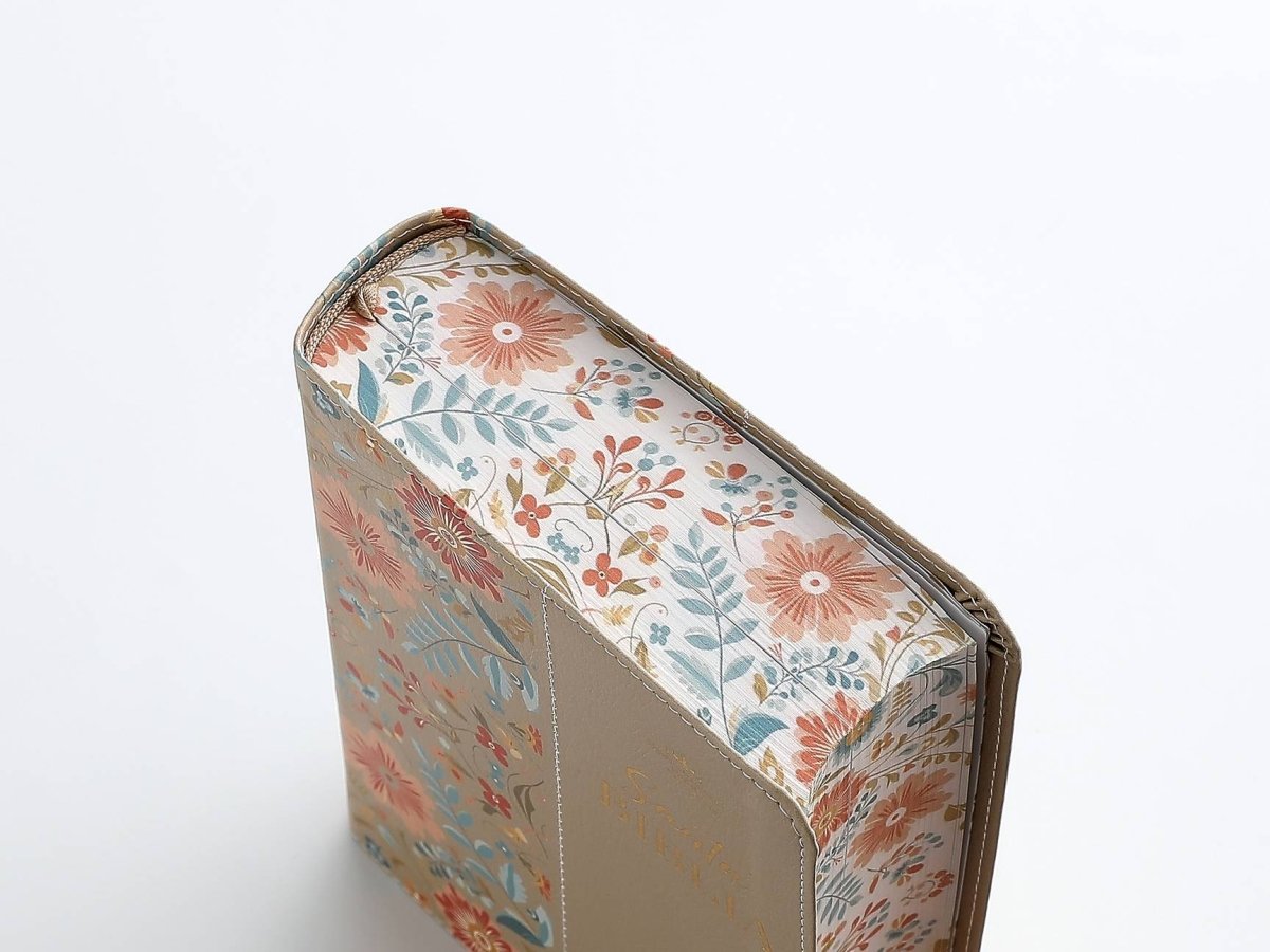 Biblia Reina Valera 1960 045C L 10P 11X16Cm Pjr Cp Flores Crema