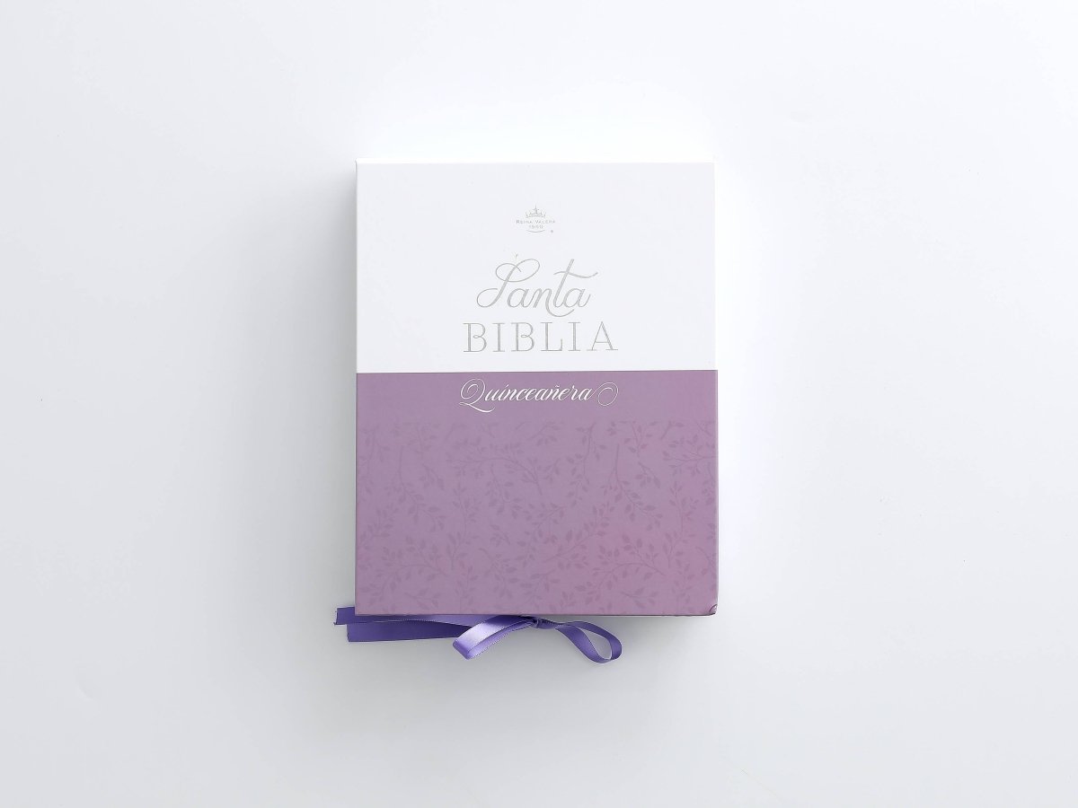 Biblia Reina Valera 1960 045Cti L 10P 11X16 Quinceañera Lila/Blanco