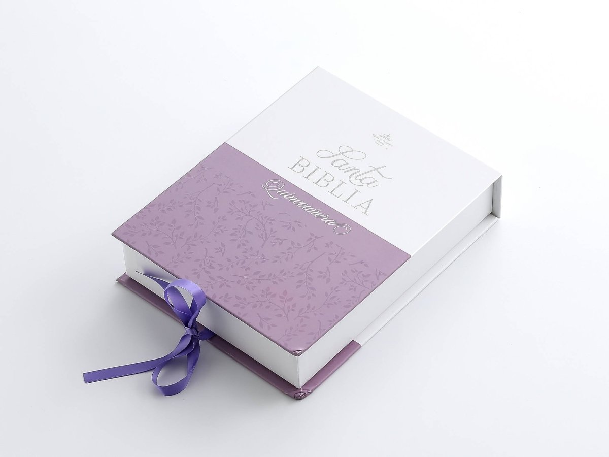 Biblia Reina Valera 1960 045Cti L 10P 11X16 Quinceañera Lila/Blanco