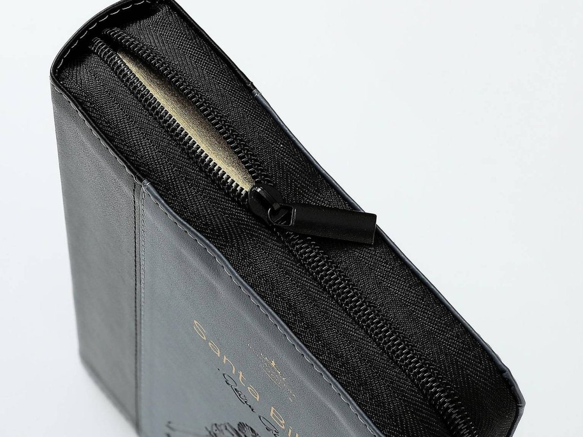 Biblia Reina Valera 1960 – 068 – Con Concordancia – Letra 14 pts – 14x21 cm – Cierre – Gris/Negro – Esforzaos
