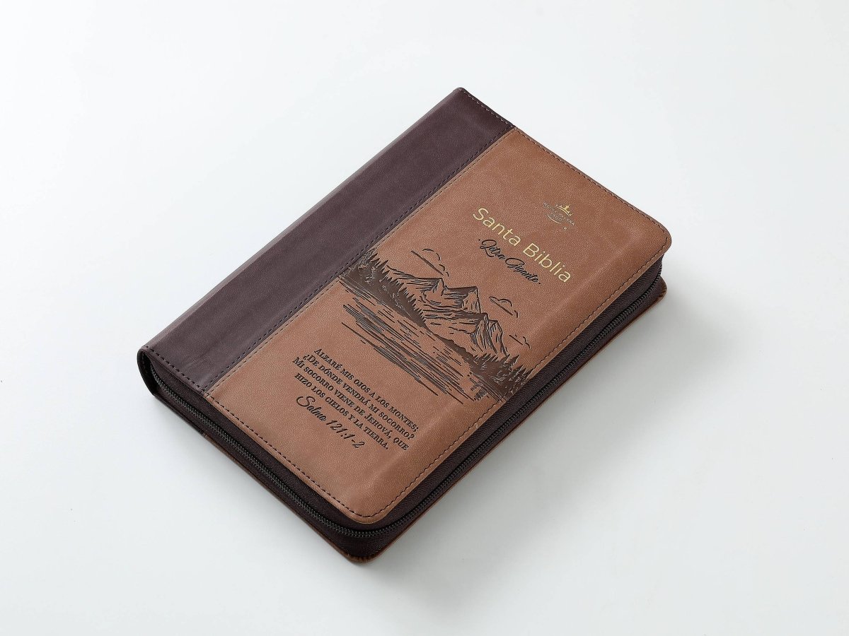 Biblia Reina Valera 1960 – 068 – Con Concordancia – Letra 14 pts – 14x21 cm – Cierre – Café – Montes