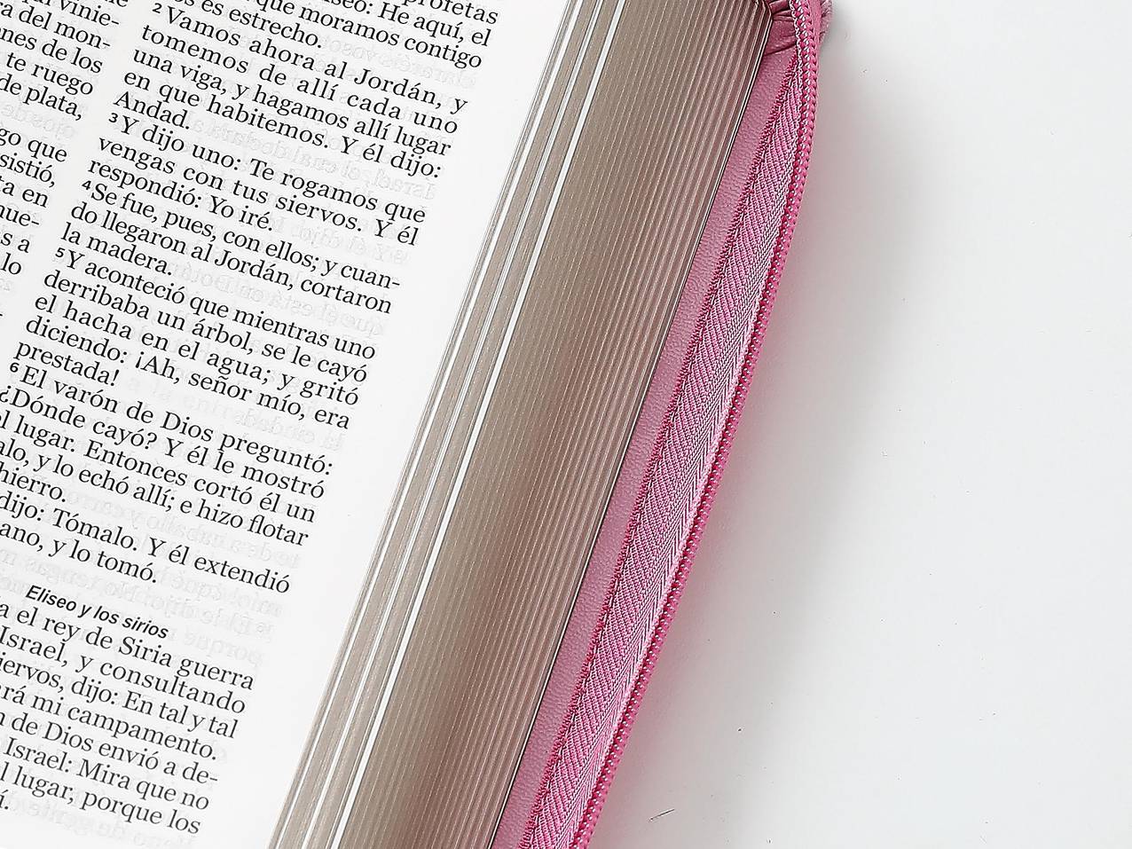 Biblia Reina Valera 1960 – 068 – Con Concordancia – Letra 14 pts – 14x21 cm – Cierre – Rosa – No Temas