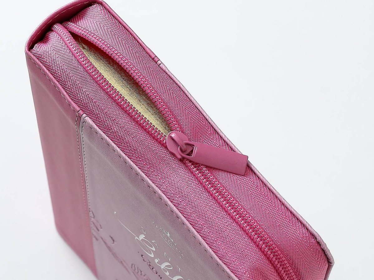 Biblia Reina Valera 1960 – 068 – Con Concordancia – Letra 14 pts – 14x21 cm – Cierre – Rosa – No Temas