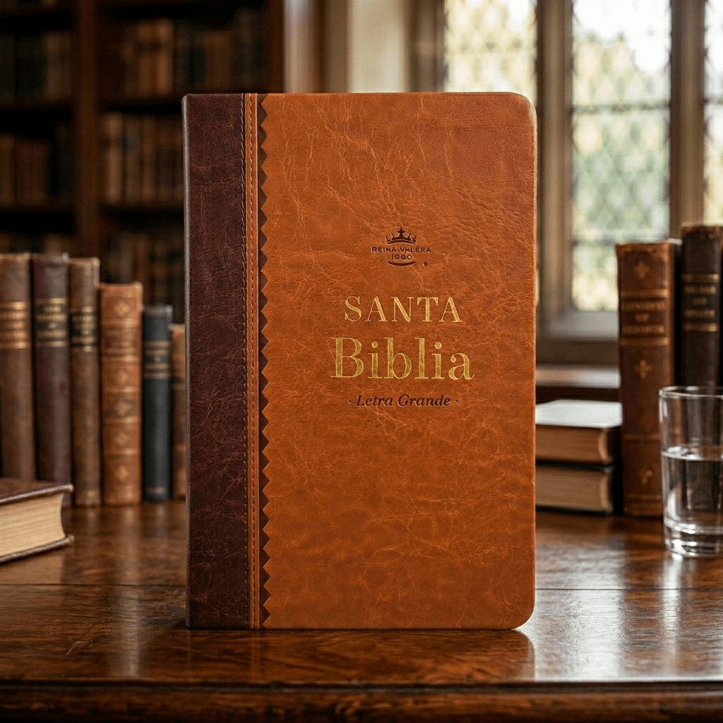 Biblia Reina Valera 1960 – 066 – Con Concordancia – Letra 11 pts – 14x22 cm – Café