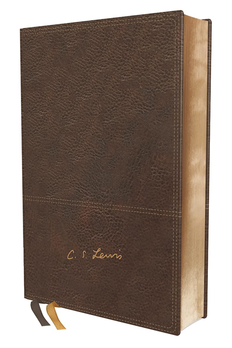 Biblia RVR Reflexiones De C. S. Lewis, Interior A Dos Colores, Leathersoft, Café