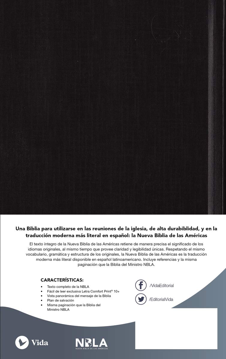 Biblia Congregacional - Nbla - Tapa Dura Negro - Mt