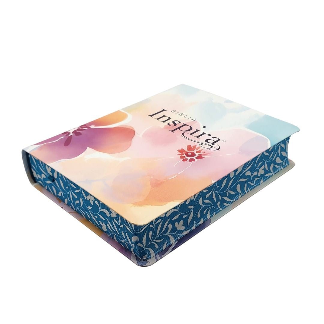 Biblia Inspira Nueva Traducción Viviente – Flores, Letra 8pt, 16x21 cm