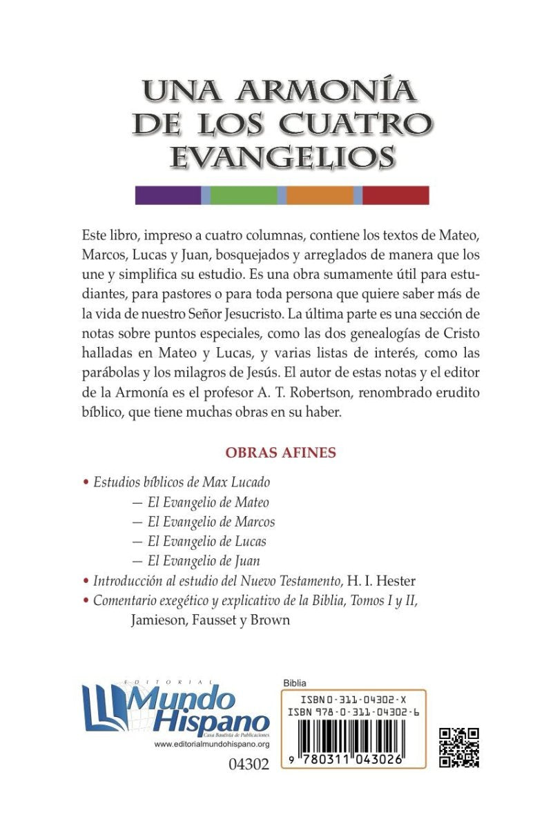 Una Armonia De Los Cuatro Evangelios - Mundo Hispano
