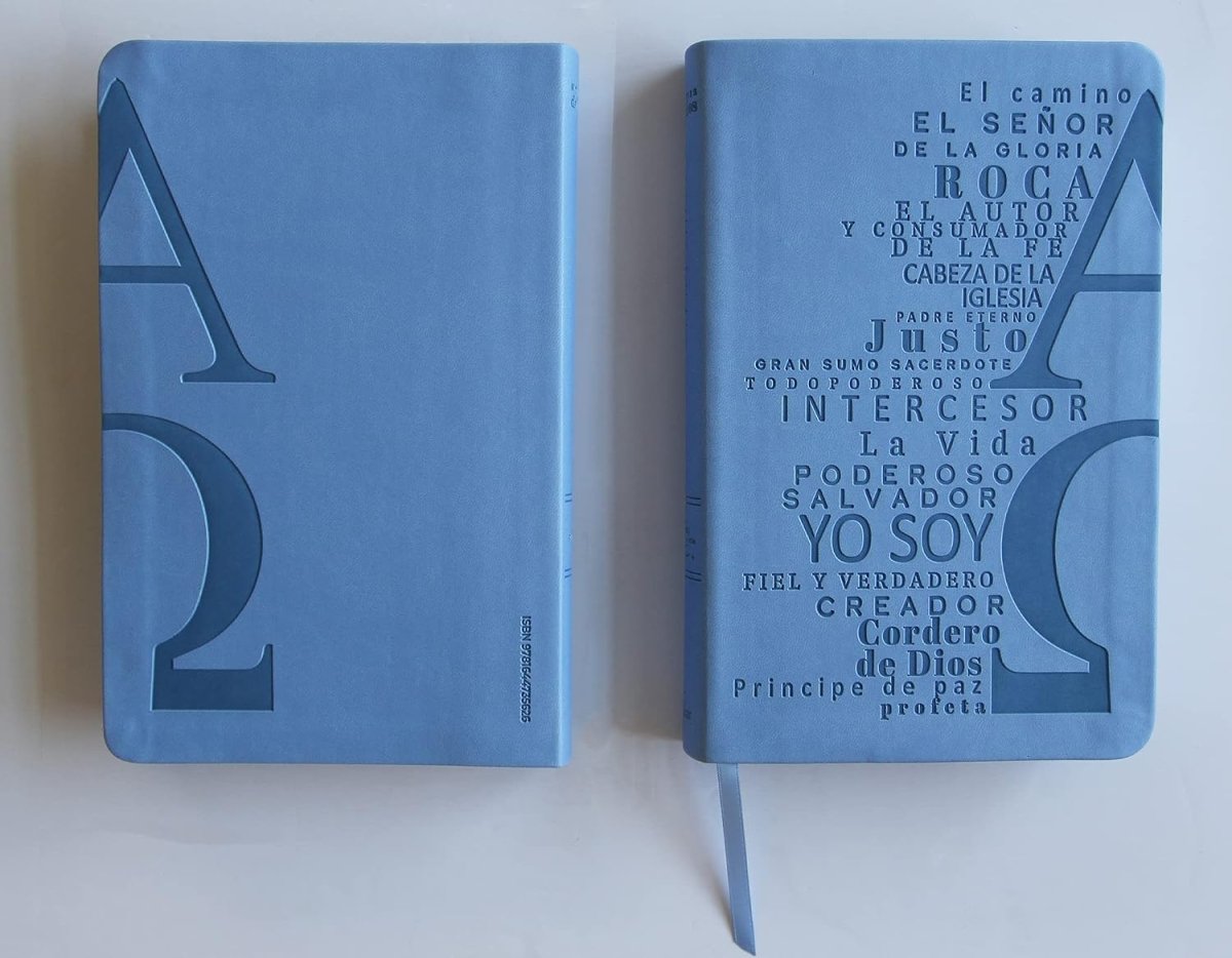 Biblia RVR 1960 Letra 10 Pts 14 x 21 Nombres De Dios Azul