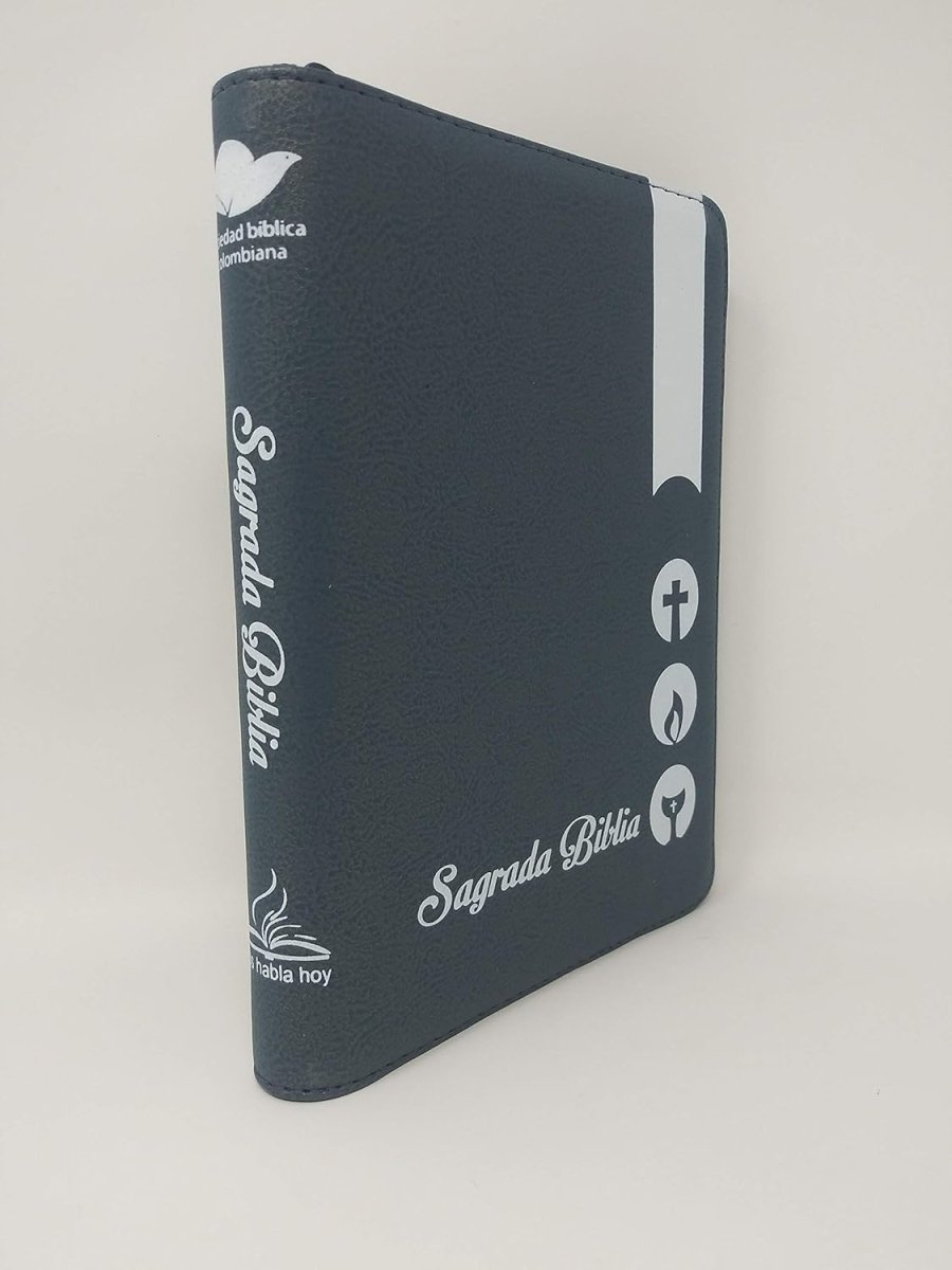 Biblia Dios Habla Hoy (con Deuterocanónicos)  – 055DK – Letra 10 pts – 13,5x19,5 cm – Cierre – Gris
