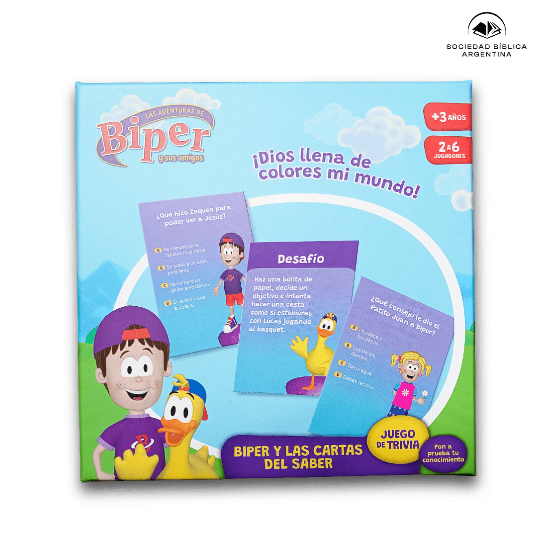 Juego de Trivia Infantil “Biper y las Cartas del Saber”