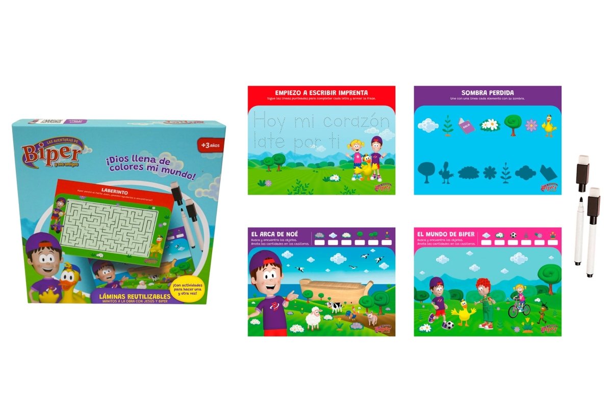 Láminas Reutilizables “Manitos a la Obra con Jesús” – Biper