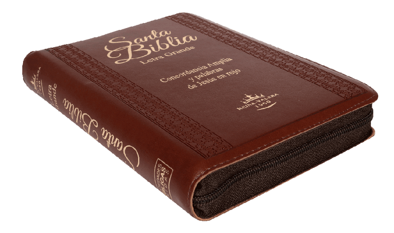 Biblia Reina Valera 1960 Letra Grande Cierre Indice ConcordanciaCanto Dorado Tapa Pu Marrón