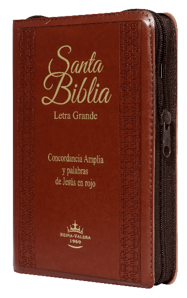 Biblia Reina Valera 1960 Letra Grande Cierre Indice ConcordanciaCanto Dorado Tapa Pu Marrón