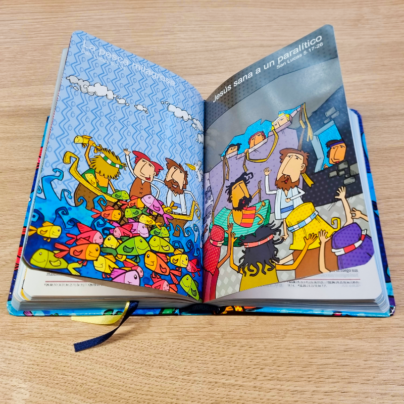 Biblia Reina Valera 1960 para Niños Peces Ilustrada