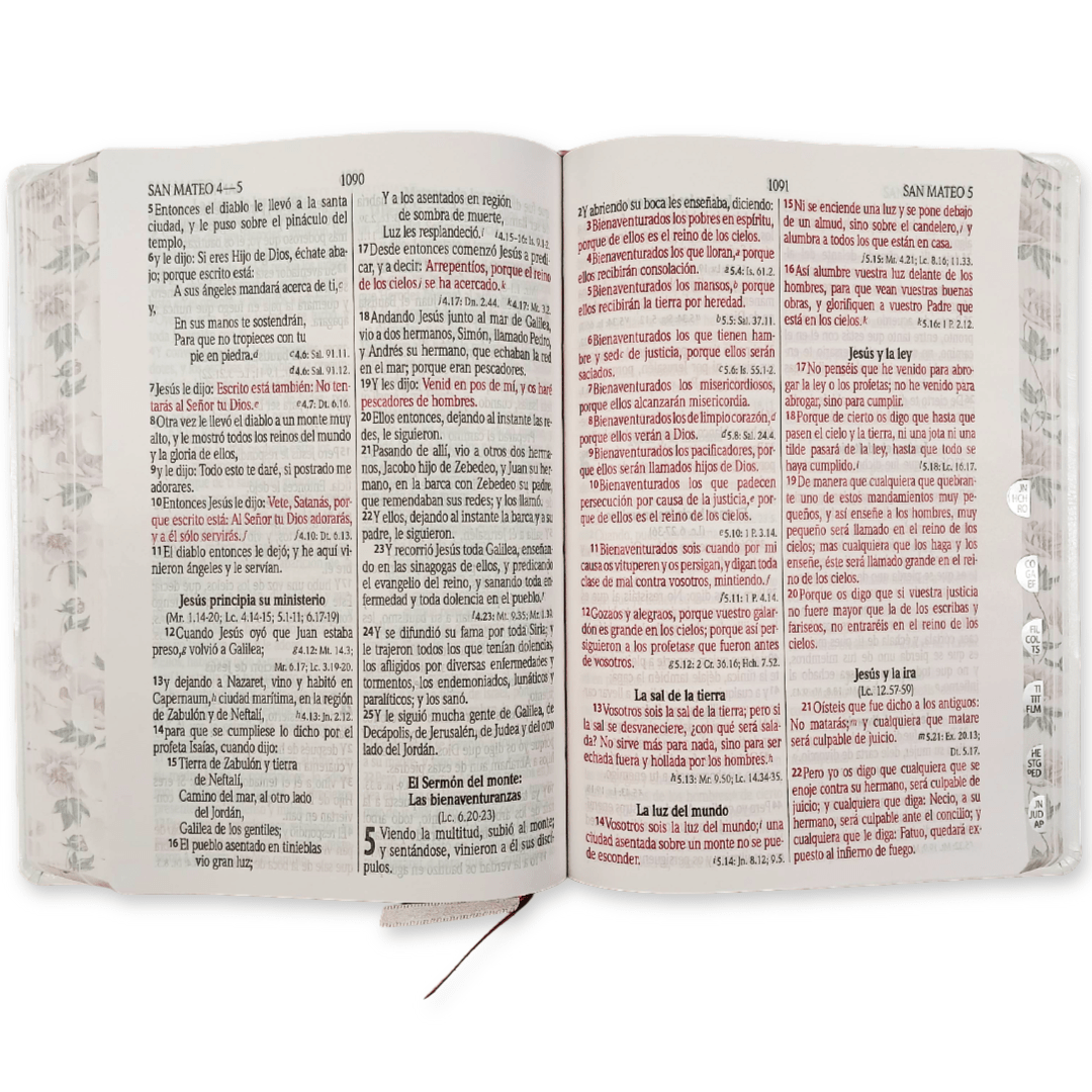 Biblia Letra Grande índice Blanca Flores Reina Valera 1960