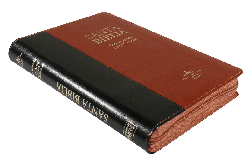 Biblia Reina Valera 1960 Letra Grande Cierre Concordancia PJR Indice Tapa Pu Negro marrón