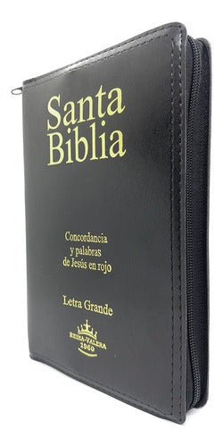 Biblia Reina Valera 1960 Cierre Letra Grande Negro Pjr Sba