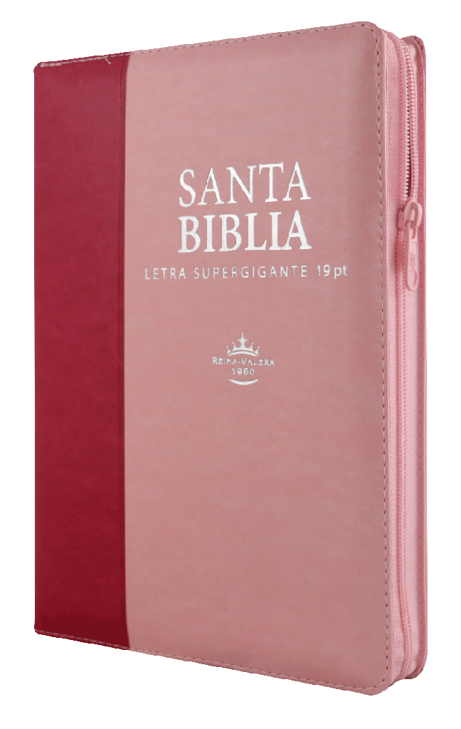 Biblia Reina Valera 1960 Super Gigante 19 puntos PJR Rosa