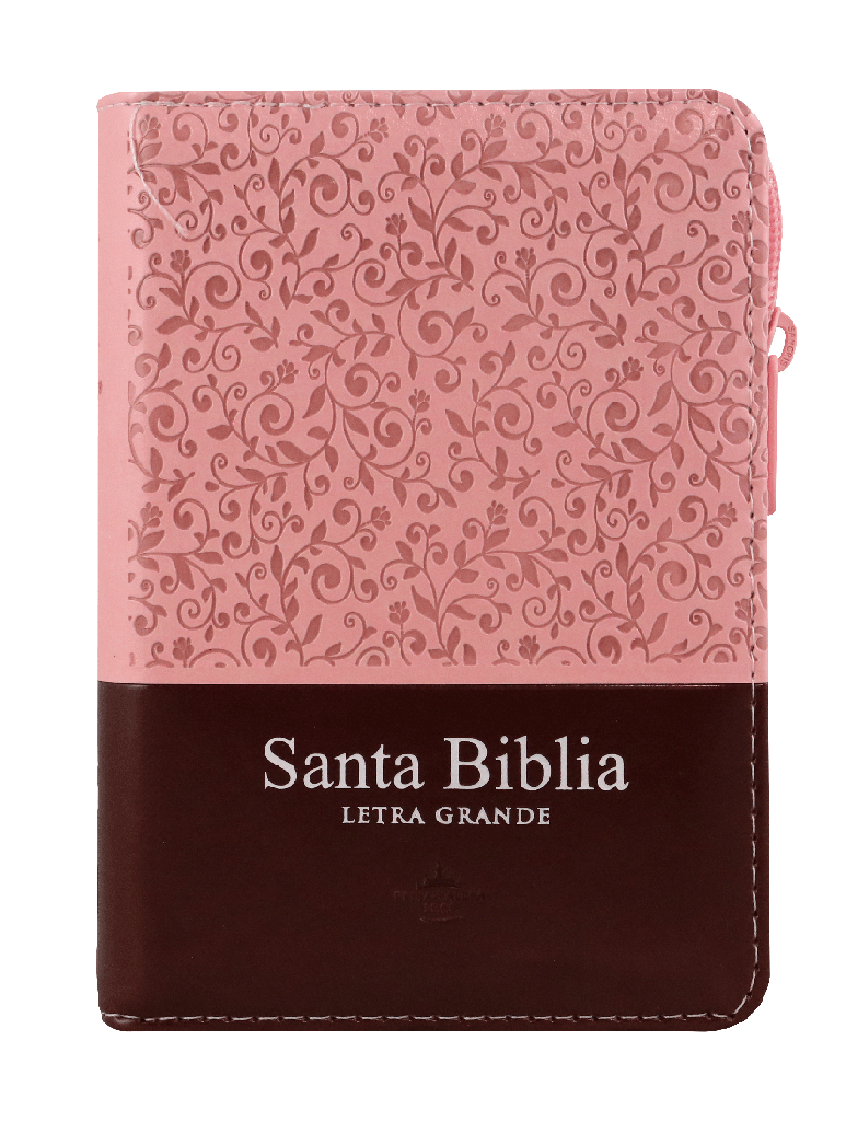 Biblia Reina Valera 1960 Letra Mediana 9 puntos Cierre Pjr Rosa Tamaño 10 x 14 cm